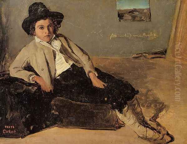 Italian Youth Sitting in Corot's Room in Room - view 1