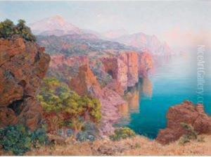 Corniche De La Cote Djidjellienne (algerie) by Eugene Deshayes