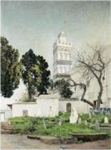 Jeunes Femmes Pres De La Mosquee Sidi Abderrahman, Alger by Eugene Deshayes