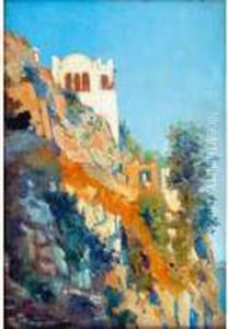 Villa Aux Environs D'alger by Eugene Deshayes