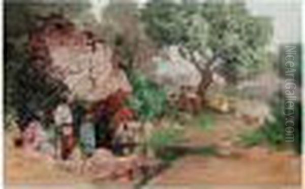 Women Collecting Water - view 1