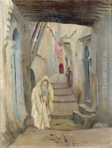 Rue Heliopolis In Der Casbah Von Algier.