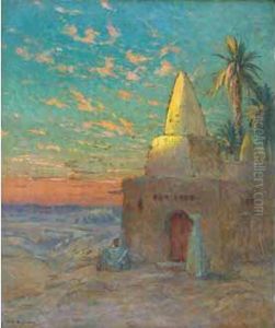 Dernier Rayon, Biskra by Eugene Francois Deshayes