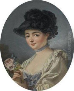 Portrait Of A Woman With A Flower Portrait Of A Woman With A Flower