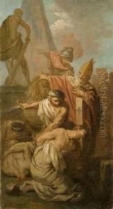 Scene De Martyre by Jean-baptiste Deshays