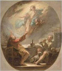 The Supper At Emmaus by Jean-baptiste Deshays