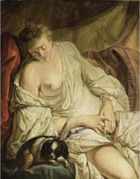 A Half-naked Lady Reclining Together With A Dog ('la Fidele Surveillante') - view 1