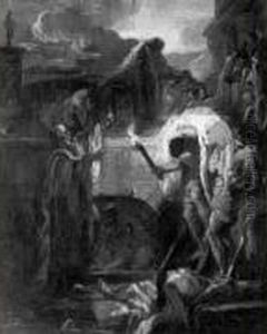 Scene De Peste by Jean-baptiste Deshays