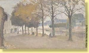 Bord De Canal Anime by Louis Marie Desire-Lucas