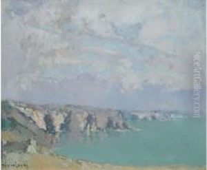 Louis-marie : "falaises A Morgat" by Louis Marie Desire-Lucas