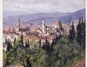 Vue De Florence by Louis Marie Desire-Lucas