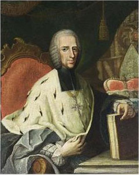 A Portrait Of A Prince Bishop, Seated In His Library - view 1