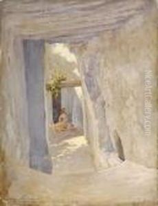 Orientale Dans Une Ruelle Ensoleillee, 1896, Ain -tzyba