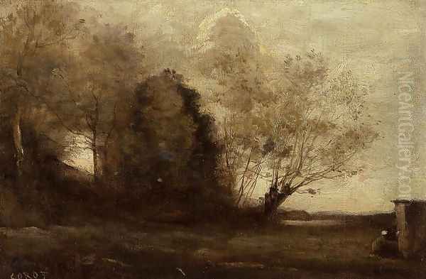 Peasant Girl near a Cabin - view 1