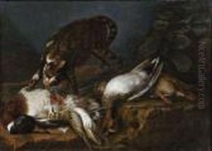 Chat Et Gibier by Alexandre-Francois Desportes