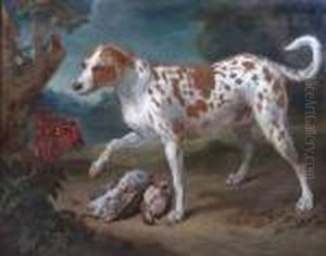 Study Of A French Hunting Dog by Alexandre-Francois Desportes