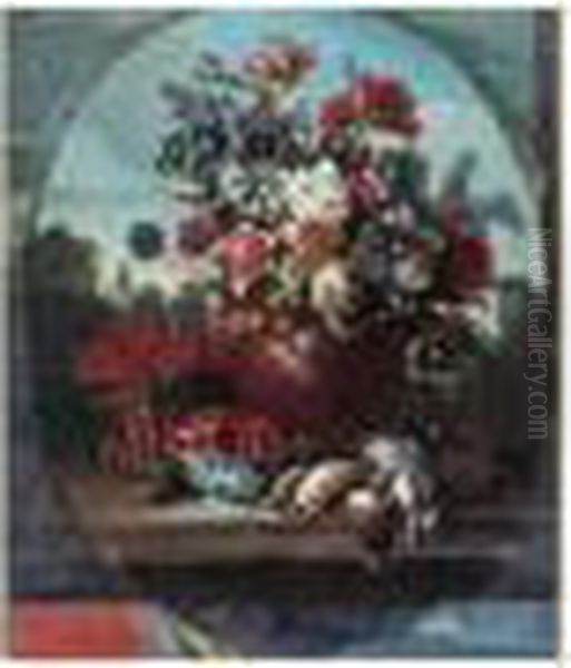 Nature Morte Au Bouquet, Aux Fraises Des Bois, Aux Cerises Et Au Gibier - view 1