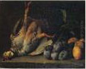 Prunes Et Perdrix Sur Un Entablement