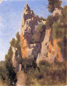 Rocks at Civita Castellana I by Jean-Baptiste-Camille Corot