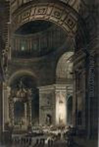 La Ceremonie De La Croix Lumineuse A La Croisee Du Transept De Saint-pierre De Rome