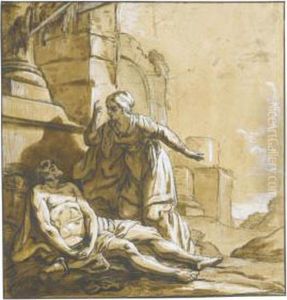 Job On The Dung-hill, Scolded By His Wife Job On The Dung-hill, Scolded By His Wife