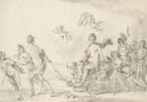 Le Triomphe De Venus Sur Un 
Chariot Tire Par Trois Femmes, Suiviesapollon, Pen Et Neptune, Par Des 
Femmes, Des Musiciens Et Desguerriers by Claude Louis Desrais