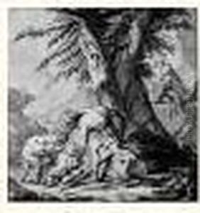 Romulus Et Remus Allaites Par Une Louve by Claude Louis Desrais