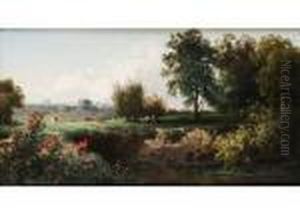 Landschaft Mit Einem Wassergraben by Johannes Josephus Destree