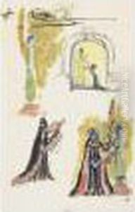 Etude De Personnages, Scenes Du Moyen Age by Georges Desvallieres