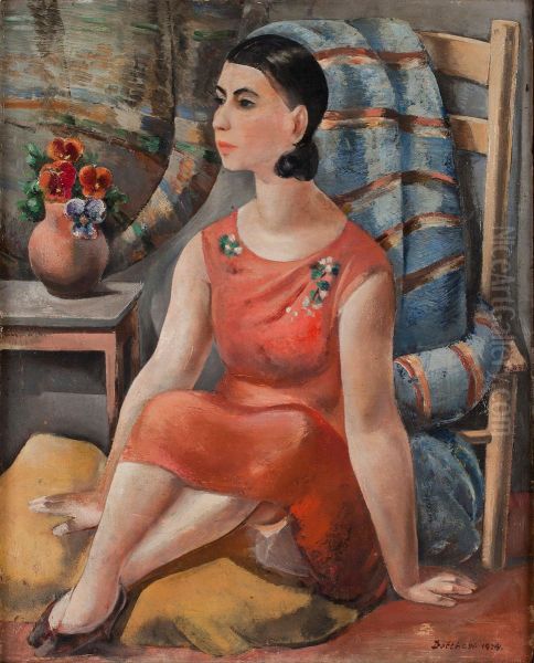 Woman In Red Dress - view 1