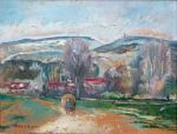 Charrette De Foin A La Sortie Du Village - view 1