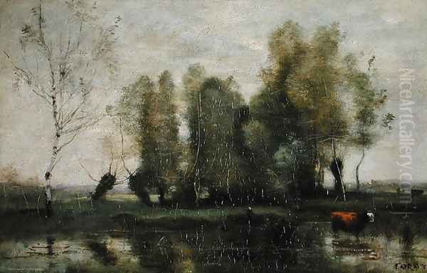 Trees in a Marshy Landscape, c.1855-60 - view 1