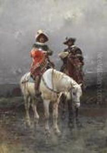 A Cavalier On A White Horse