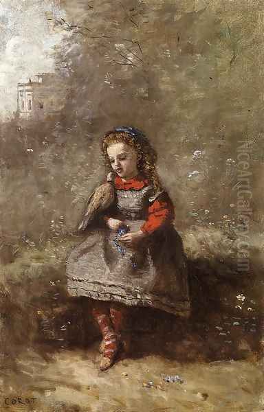 Mlle. Leotine Desavary Holding a Turtledove - view 1