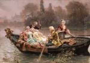 The Boating Party by Cesare-Auguste Detti