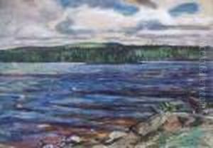 Nordischer See, Nordschweden by Ludwig Dettmann