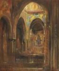 Kircheninterieur by Ludwig Dettmann
