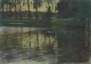 Morgen Am Flussufer by Ludwig Dettmann