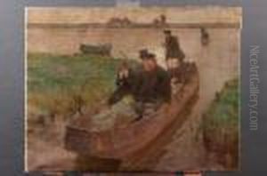 Funerale In Un Villaggio Di Pescatori Del Baltico by Ludwig Dettmann