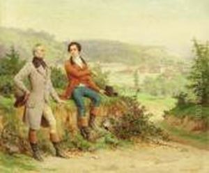 A Rest On The Way by Eugene Auguste Francois Deully
