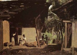 Entrance to a Chalet in the Bernese Oberland by Jean-Baptiste-Camille Corot