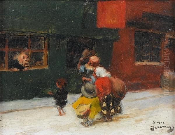 Figures On A Street - view 1