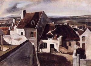 The Inn at Montigny-les-Cormeilles by Jean-Baptiste-Camille Corot