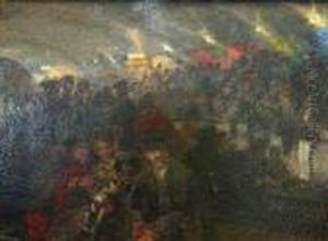 Le Metro Pendant La Guerre by Andre Devambez