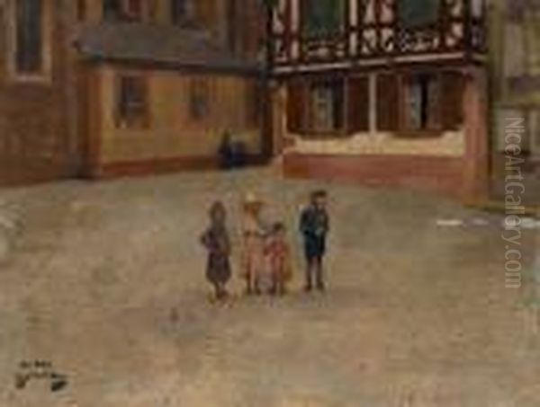 Enfants Sur Une Place - view 1