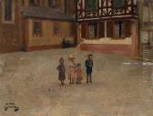Enfants Sur Une Place