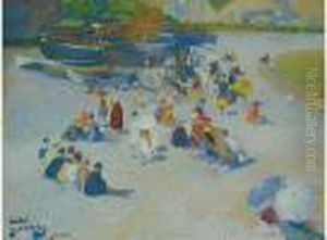 Yport, Plage by Andre Devambez