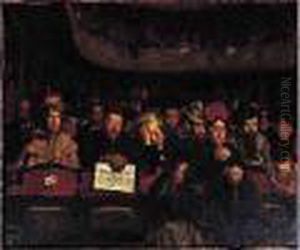 Une Premiere Au Thetre Montmartre by Andre Devambez