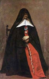Porträt der Oberin des Annunziaten-Klosters in Bologne-sur-mer by Jean-Baptiste-Camille Corot