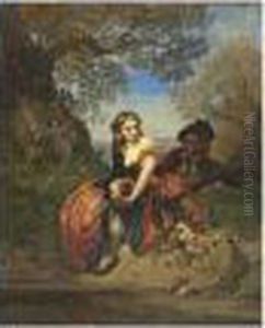 Musiciens Au Tambourin by Louis Devedeux